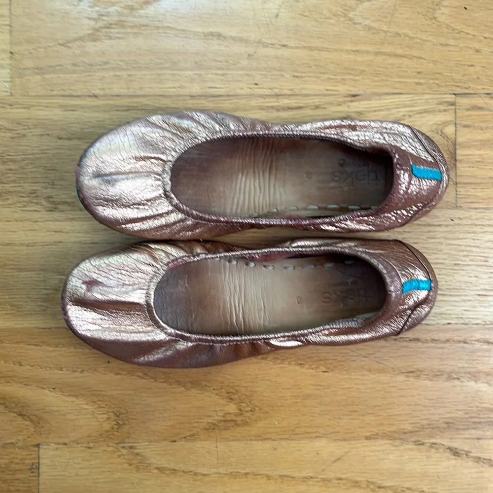 Tieks copper penny ballet flats size 8